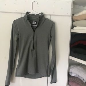 Womens Grey Nike Pro Dri-Fit Half Zip up